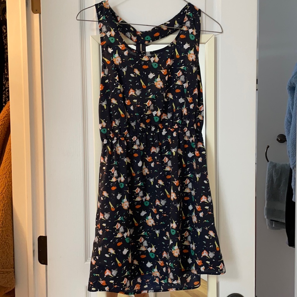 backless print summer dress